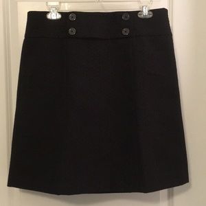Ann Taylor Black Patterned Pencil Skirt